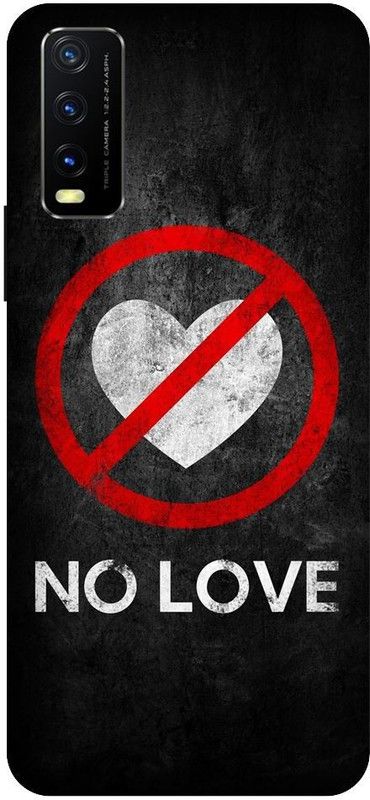 URCHIN Back Cover for Vivo Y20i No Love, Breakup, Heartbroken, fake Love, Hate love  (Multicolor, Shock Proof, Pack of: 1)