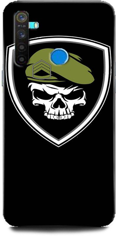 Afterglow Back Cover for Realme 5 Pro ARMMY, MILITARY, SKULL, MILITARY SKULL  (Multicolor, Shock Proof, Pack of: 1)