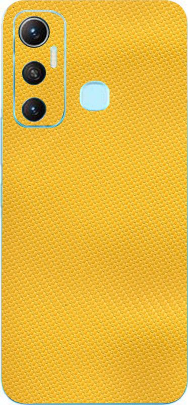 Mclaxa infinix Hot 11, infinix hot 11, infinix Hot 11 Mobile Skin  (Yellow Carbon Skin With Super matte finish)