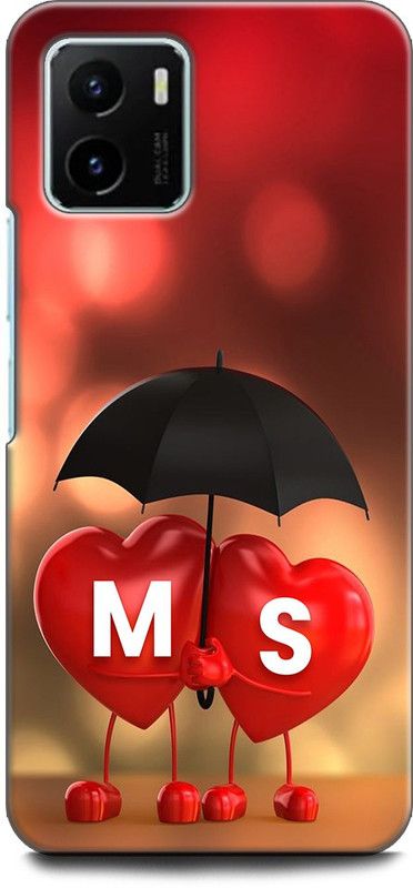 KEYCENT Back Cover for Vivo Y15s, V2125 M S, M LOVES S, NAME, ALPHABET, MS LOVE, HART, BLUE  (Multicolor, Shock Proof, Pack of: 1)