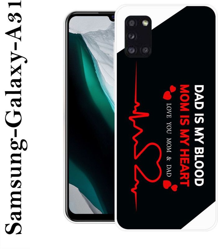 REDFLY Back Cover for Samsung Galaxy A31  (Black, White, Silicon)
