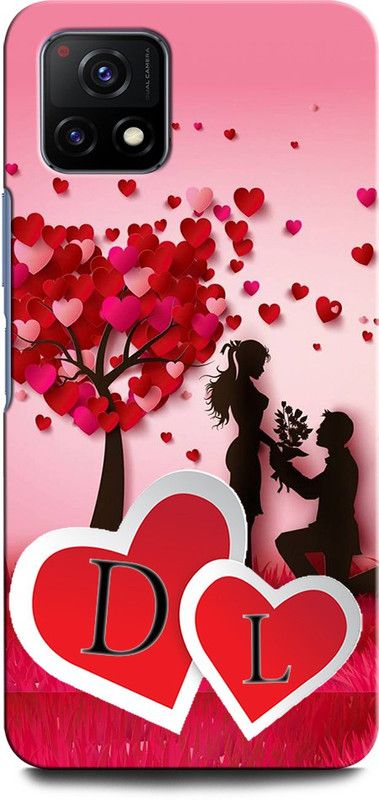 GRAFIQE Back Cover for VIVO Y72 5G DL, D LOVE L, L LOVE D, D LETTER, L LETTER, DL NAME  (Multicolor, Shock Proof)