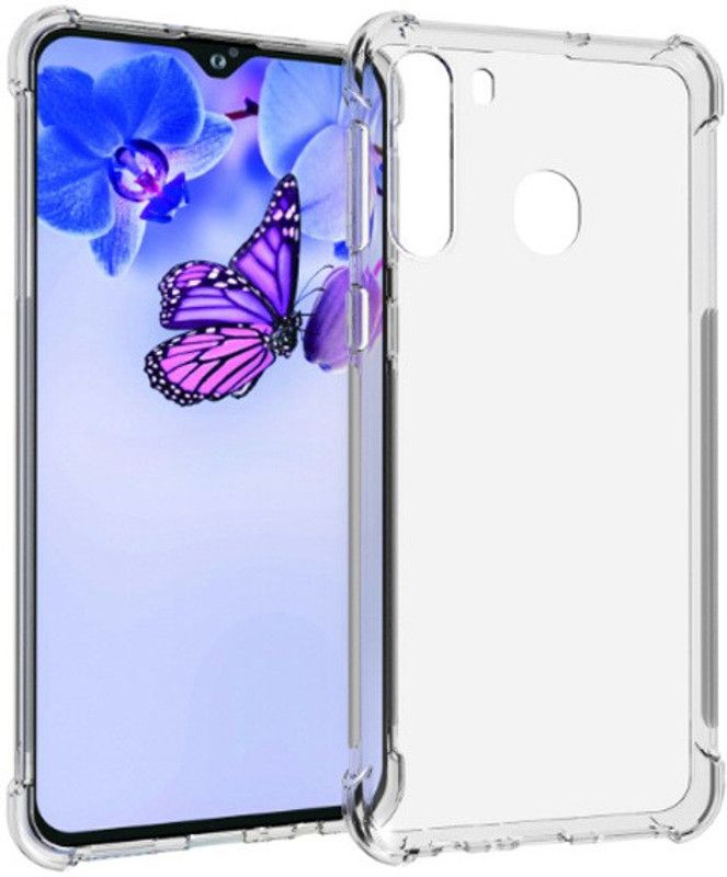 Elica Bumper Case for Samsung Galaxy A21  (Transparent, Flexible, Silicon, Pack of: 1)