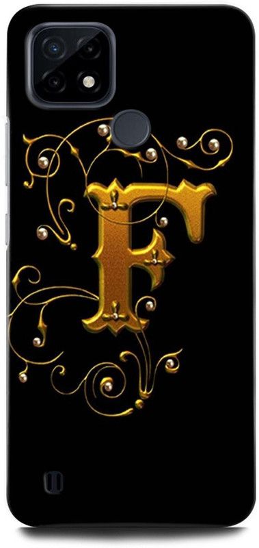 ORBIQE Back Cover for Realme C25Y RMX3265 F, F LETTER, F ALPHABET, DESIGN  (Multicolor, Hard Case, Pack of: 1)