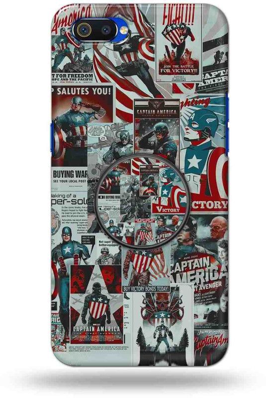 NDCOM Back Cover for Realme C2  (Multicolor, Cases with Holder, Pack of: 2)