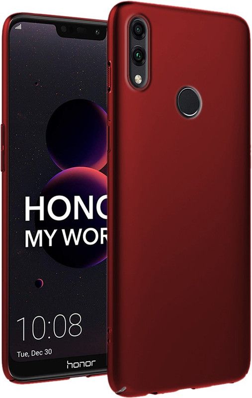 TrueObjects Back Cover for Honor 8C  (Red, Hard Case, Pack of: 1)