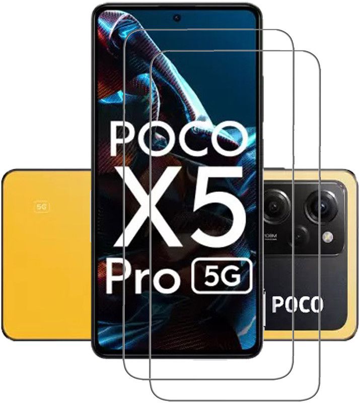 NSTAR Tempered Glass Guard for POCO F5 5G, POCO X5 5G, POCO X5 Pro 5G, (6.67")  (Pack of 2)