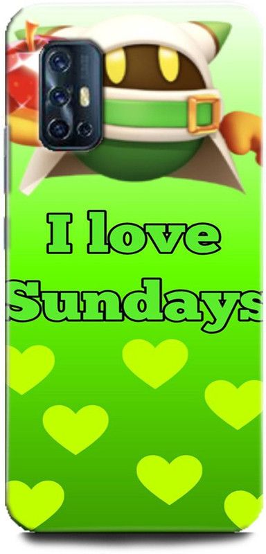 Afterglow Back Cover for Vivo V17 I love Sunday, holiday, mastti, enjoy  (Multicolor, Dual Protection, Pack of: 1)