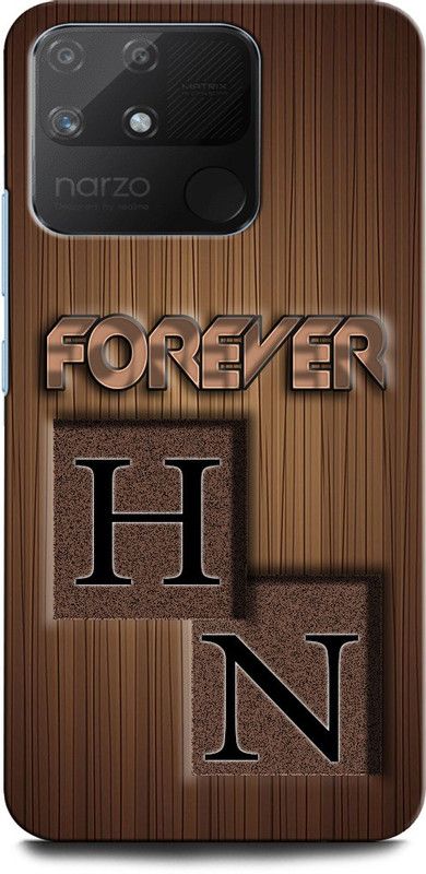 INTELLIZE Back Cover for Realme Narzo 50A HN, H LOVE N, N LOVE H, H LETTER, N LETTER, HN NAME  (Multicolor, Hard Case, Pack of: 1)
