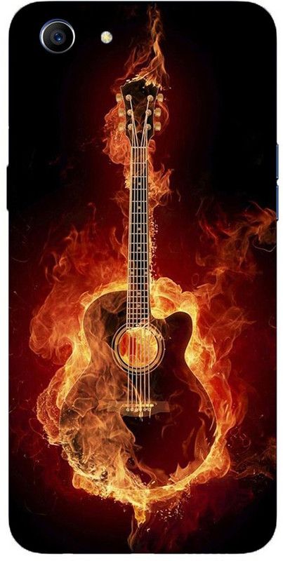 METOO Back Cover for Oppo A83, Fire Guitar Design & Printed Back Cover Print : 11  (Multicolor, Dual Protection, Silicon, Pack of: 1)