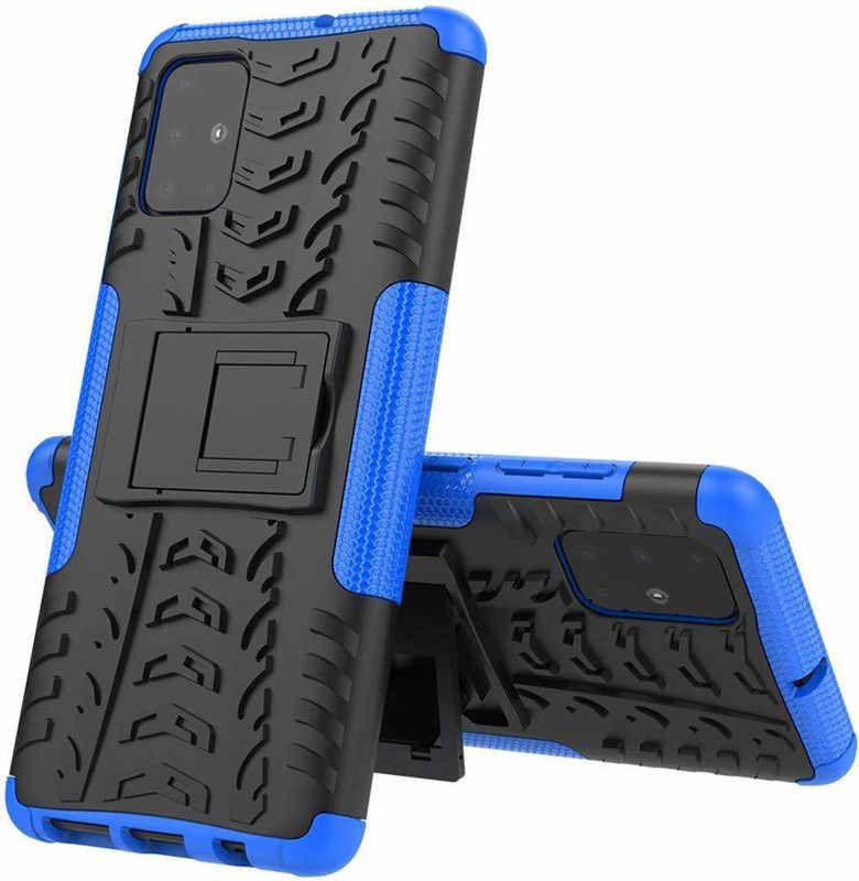 Lustree Back Cover for SAMSUNG GALAXY A71  (Blue, Rugged Armor, Pack of: 1)