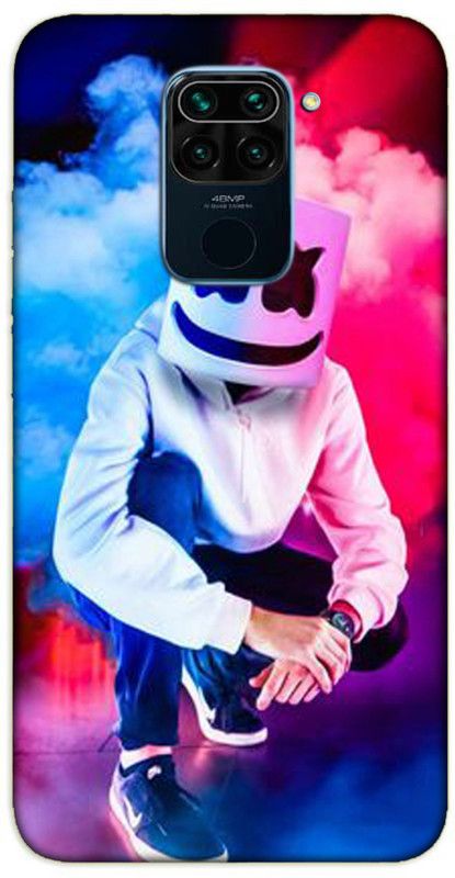 iprinto Back Cover for Mi Redmi Note 9 Marshmello Back Cover  (Multicolor, Hard Case, Pack of: 1)
