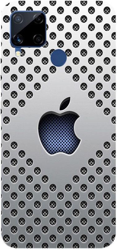 METOO Back Cover for REALME C12, Apple Design Print Back Cover Print : 110  (Multicolor, Dual Protection, Silicon, Pack of: 1)