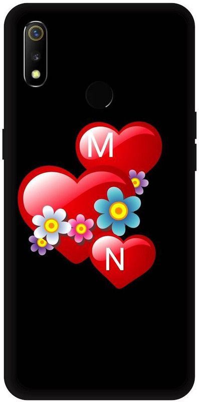 Thecoverking Back Cover for Realme 3,3i (M,N letter,M,N alphabet,M,N word, M,N name, heart, cases cover  (Multicolor, Waterproof, Pack of: 1)