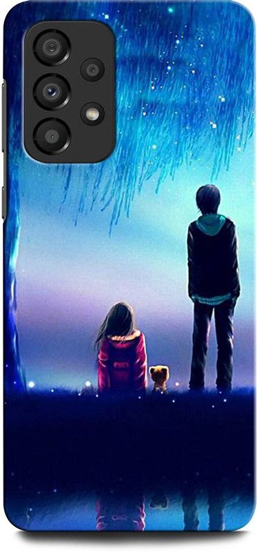 GRAFIQE Back Cover for SAMSUNG Galaxy A33 GIRL BOY LOVE, ANIME, SWEET COUPLE, TOGETHER, COUPLE KISS  (Multicolor, Shock Proof, Pack of: 1)