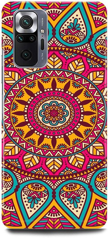 JUGGA Back Cover for Redmi Note 10 Pro Max, MANDALA, ART, RANGOLI, ABSTRACT, ART  (Red, Hard Case, Pack of: 1)