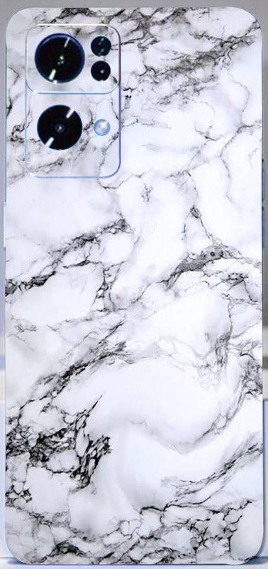 LAMHA OPPO Reno7 Pro 5G Mobile Skin  (Ultra Super Milky White Marble With High Matte Finish.)