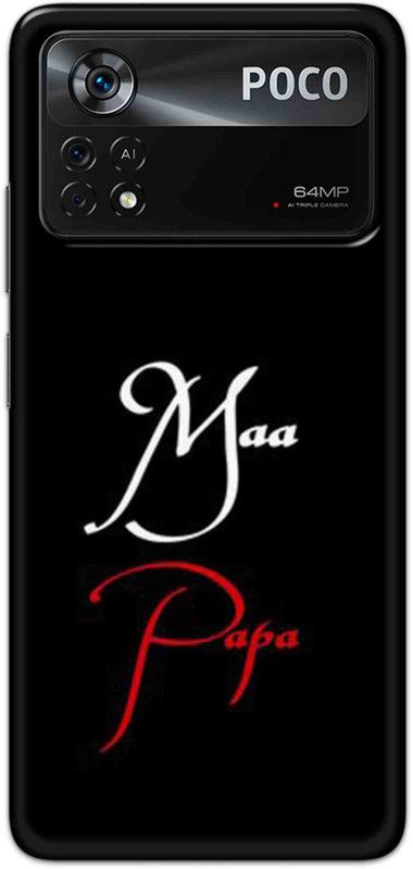 NDCOM Back Cover for POCO X4 Pro 5G Maa Papa Printed  (Multicolor, Hard Case, Pack of: 1)