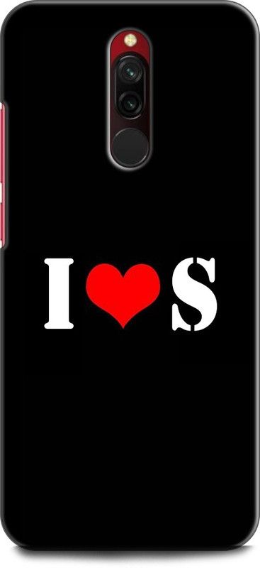 Wall Art Back Cover for Redmi 8 S, I LOVES S, NAME, LETTER, ALPHABET, IS LOVE, HART  (Multicolor, Dual Protection, Pack of: 1)