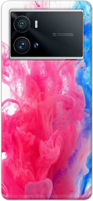 NDCOM Back Cover for iQOO 9 PRO 5G Pink Color Smoke Printed  (Multicolor, Hard Case, Pack of: 1)