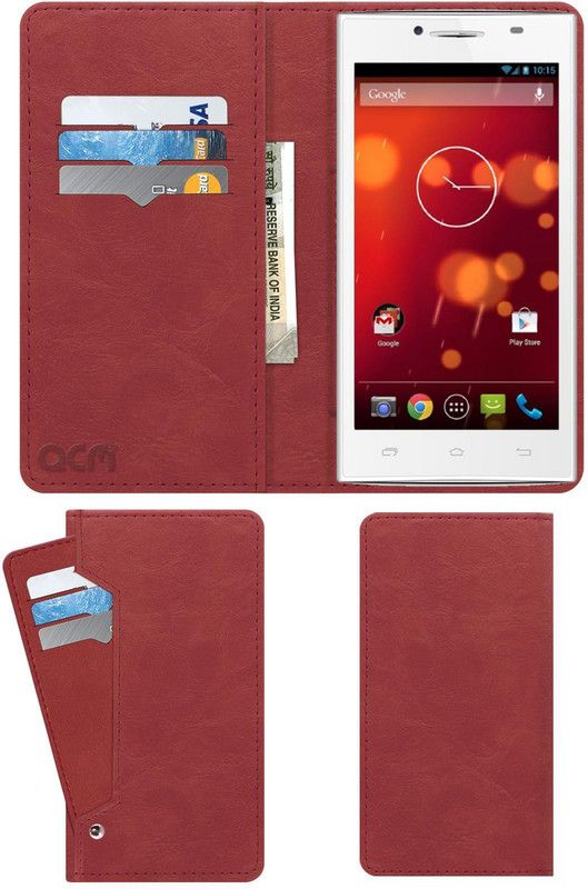 ACM Flip Cover for Swipe Sonic Eg 5  (Pink, Cases with Holder)