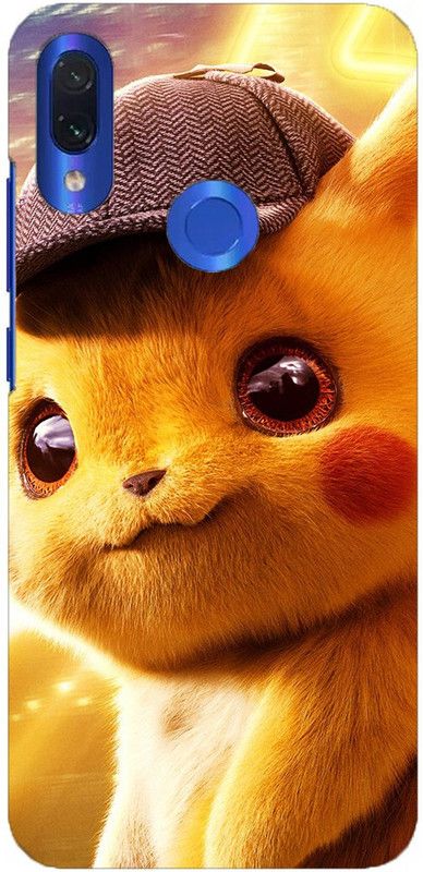 NDCOM Back Cover for Xiaomi Redmi 7 Detective Pikachu Printed  (Multicolor, Hard Case, Pack of: 1)
