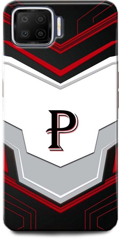 Afterglow Back Cover for Oppo F17 P, P LETTER, P NAME, P ALPHABET, ALPHABET  (Multicolor, Shock Proof)