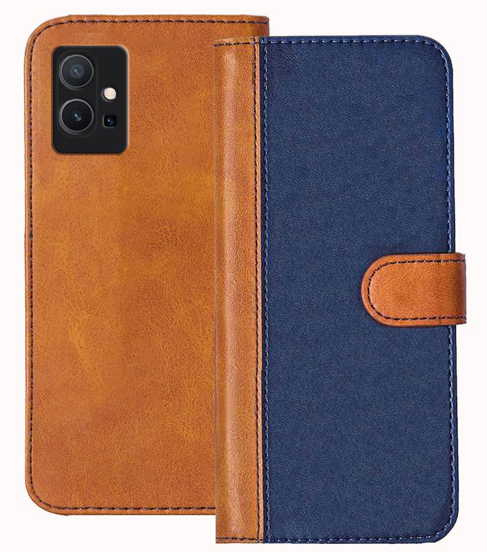 Knotyy Back Cover for vivo y75 5G, vivo y75, Vivo Y75 5G  (Blue, Brown, Pack of: 1)