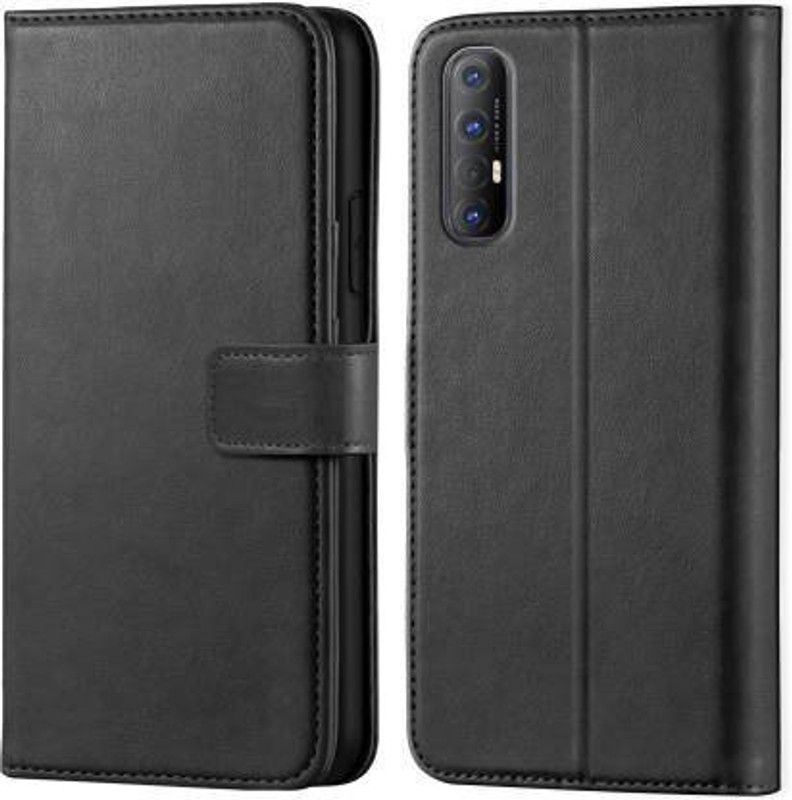 Urban Tech Flip Cover for Oppo Reno 3 ProFlip Case | Magnetic Closure | Shock Proof Wallet Flip Cover  (Black, Magnetic Case, Pack of: 1)