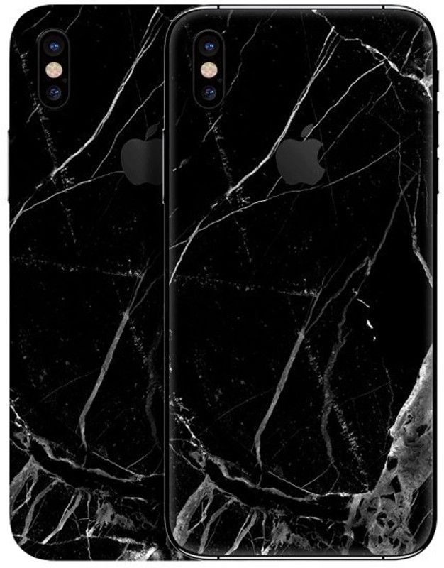 Orgic India Apple iPhone X Mobile Skin  (Black Marble)