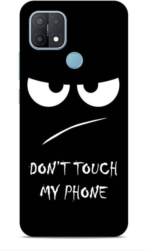 SmashItUp Back Cover for Oppo A15 Don't Touch My Phone / Emoji / Quote  (Multicolor, Hard Case)