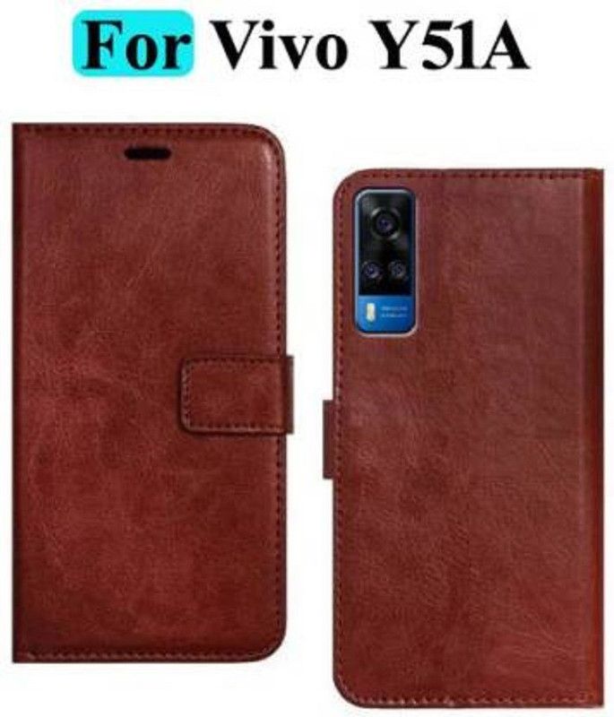 Urban Tech Flip Cover for Vivo Y51AFlip Case | Magnetic Closure | Shock Proof Wallet Flip Cover  (Brown, Magnetic Case, Pack of: 1)