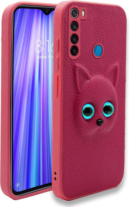 Meephone Back Cover for Redmi Note 8  (Pink, 3D Case, Pack of: 1)