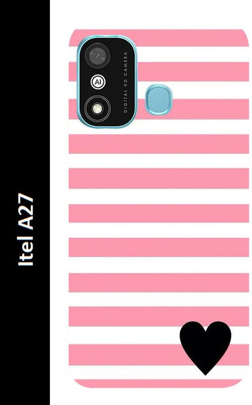 Ghumakkad Back Cover for Itel A27  (Pink, White, Grip Case, Silicon, Pack of: 1)