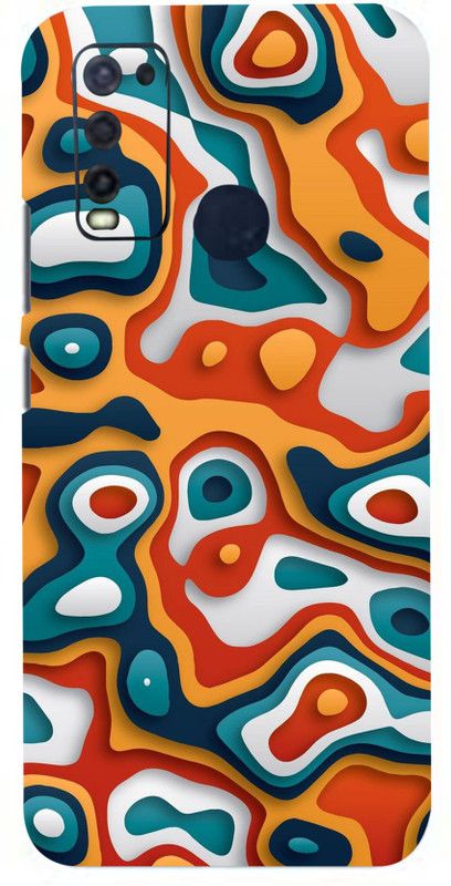Mclaxa Pour Art Mobile Back Skin, Pour Art, Vivo Y50 Mobile Skin  (Pour Art Skin With Super Matte Finish)