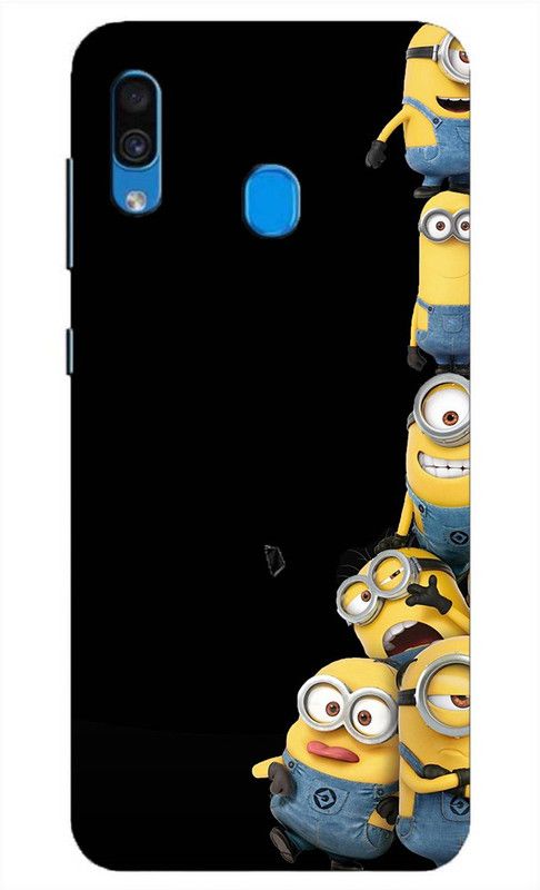 NDCOM Back Cover for Samsung Galaxy A30 Minions Printed  (Multicolor, Hard Case)