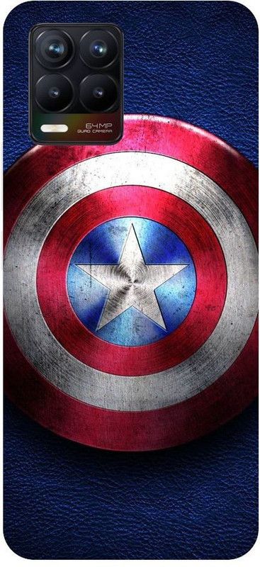 URCHIN Back Cover for Realme 8 pro Captain America, Superhero, Avengers, End Game, Marval, Comic, Shield, Cute, Chibbi  (Multicolor, Shock Proof, Pack of: 1)