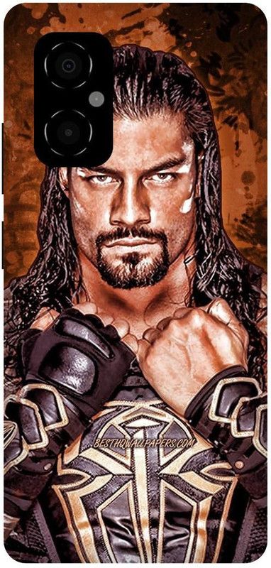 play fast Back Cover for POCO M4 5G, MZB0BRWIN, ROMAN, REIGNS, WWE, PLAYER  (Brown, Hard Case, Pack of: 1)