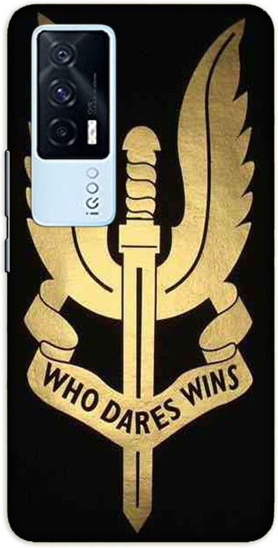 iprinto Back Cover for iQOO 7, iQOO 7 5G Army Back Cover  (Black, Hard Case)