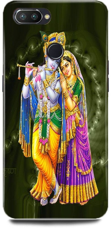 JUGGA Back Cover for OPPO F9 Pro, CPH1823, RADHA KRISHNA, LORD, KANHIYA, KRISHANJI, GOD  (Green, Hard Case, Pack of: 1)