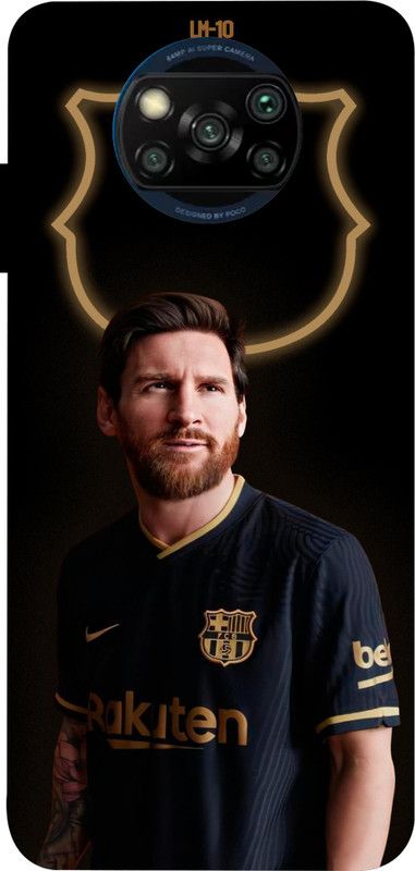 LIKELOOK Back Cover for Poco X3, Poco X3 Pro ( Messi, Football Player )  (Multicolor, Shock Proof, Pack of: 1)
