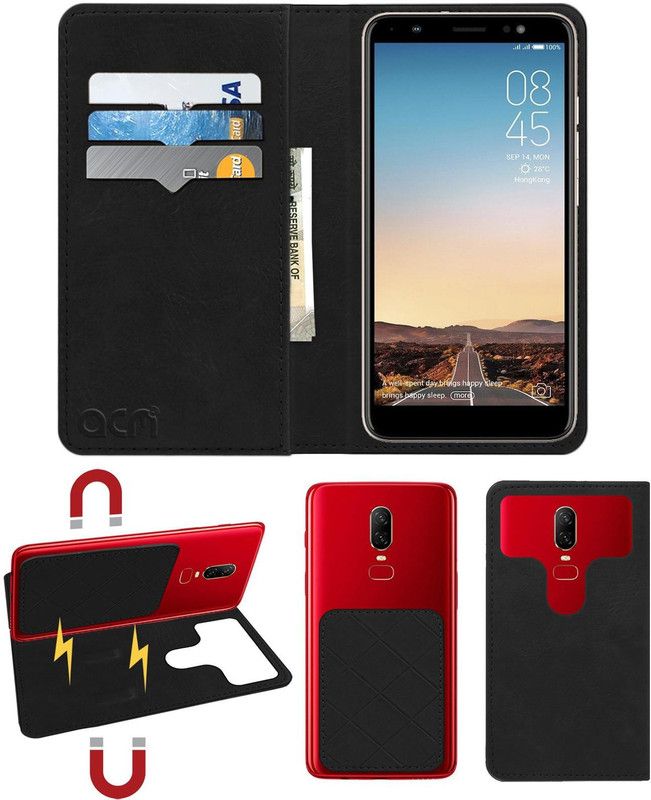 ACM Flip Cover for Tecno Camon Isky  (Black, Cases with Holder)