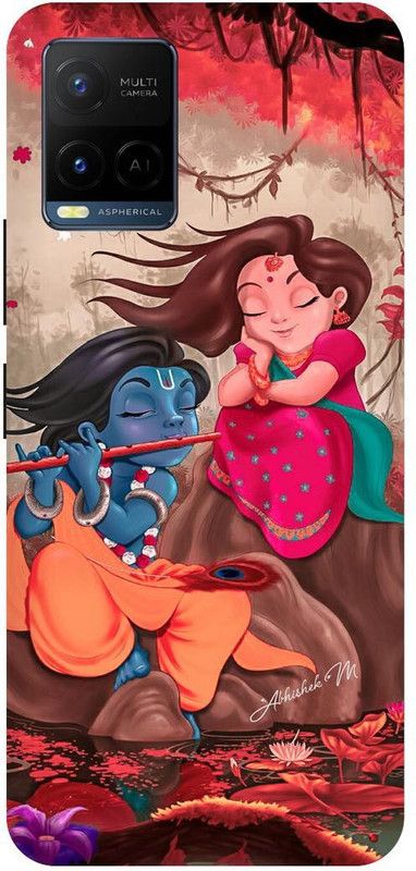 COVERJET Back Cover for VIVO Y33t- V2146-RADHA- KISHAN- RADHA- GOVIND- KANHAIYA  (Multicolor, Hard Case, Pack of: 1)