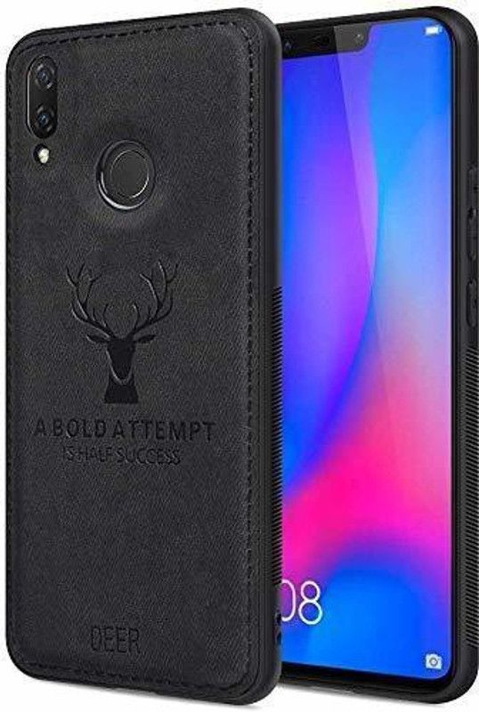 Europe Mart Book Cover for Samsung A20 | Hybrid Fabric Case | Flexible & Shockproof |Deer Series  (Black, Grip Case, Pack of: 1)