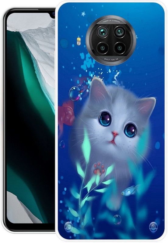 SIMAWAT Back Cover for Mi 10i  (Blue, Grip Case, Silicon, Pack of: 1)