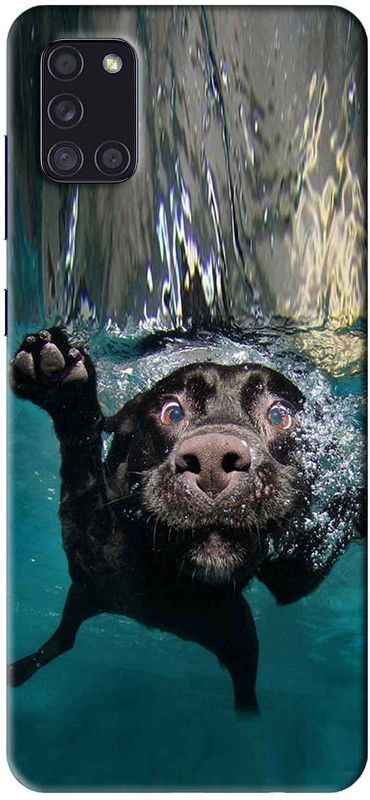 NDCOM Back Cover for Samsung Galaxy A31 Underwater Dog Printed  (Multicolor, Hard Case, Pack of: 1)