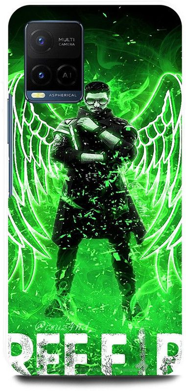 JUGGA Back Cover for Vivo Y33T, V2146, FREE, FIRE, GAME, TEAM  (Green, Hard Case, Pack of: 1)
