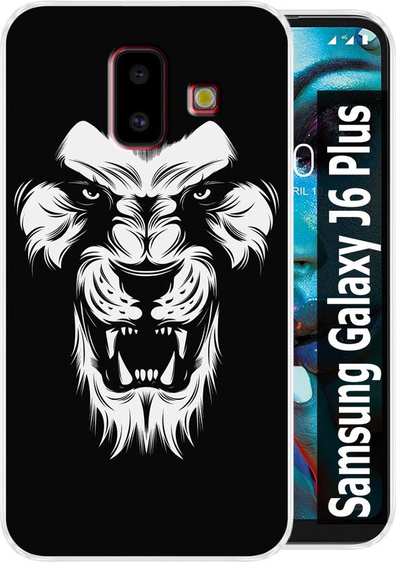 vipax Back Cover for Samsung Galaxy J6 Plus  (Black, White, Grip Case, Silicon, Pack of: 1)