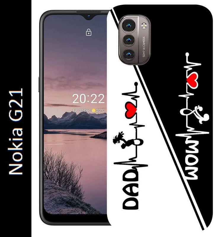 Gabroo Back Cover for Nokia G21  (Black, White, Grip Case, Silicon, Pack of: 1)