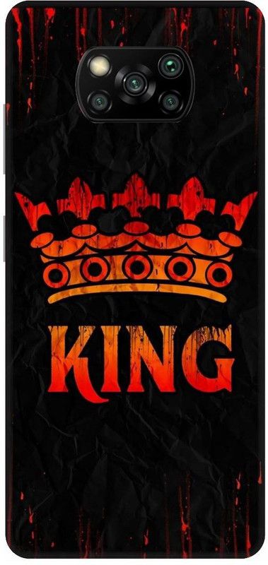UMPRINT Back Cover for Poco X3/MZB9965IN Crown King Printed Back Cover  (Multicolor, Hard Case, Pack of: 1)